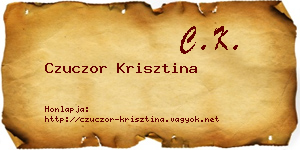 Czuczor Krisztina névjegykártya