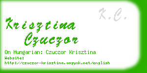 krisztina czuczor business card